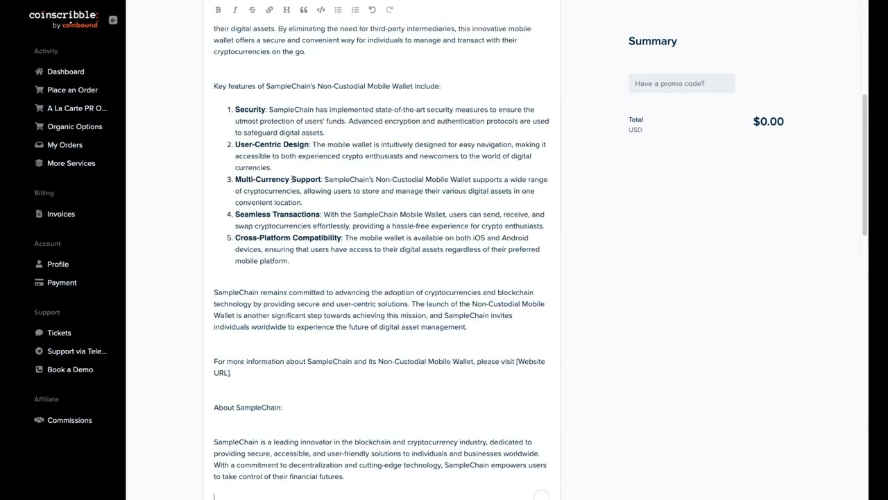 How to Distribute a Crypto PR on Coinscribble [Tutorial]