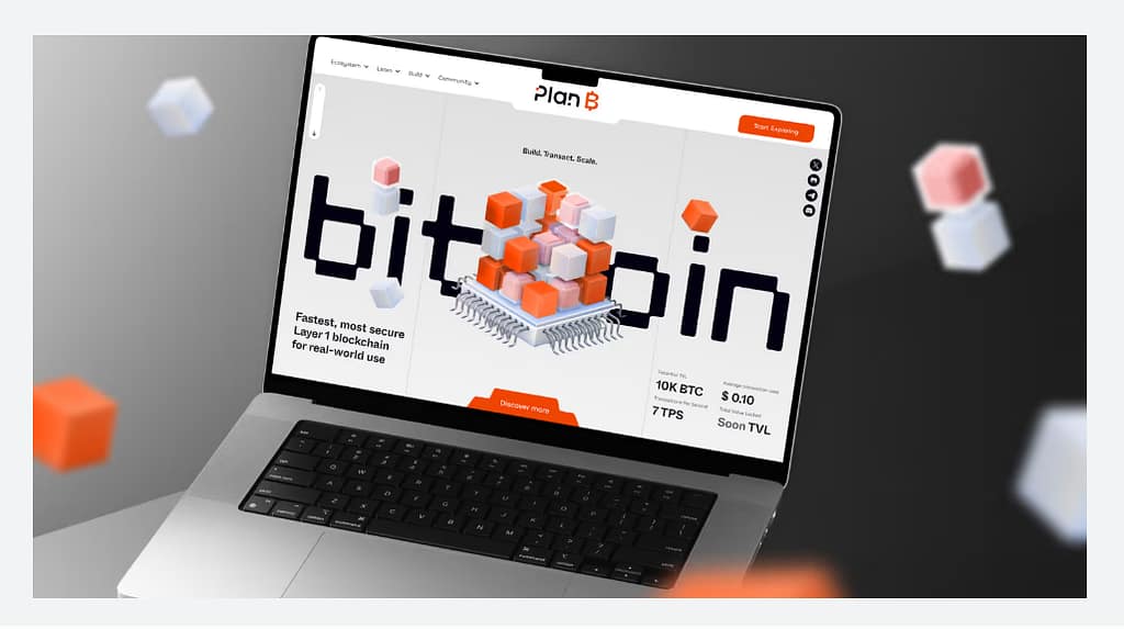 Plan B blockchain platform's branding by Inbuco