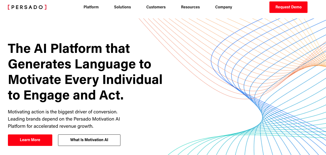 Screenshot of Persado